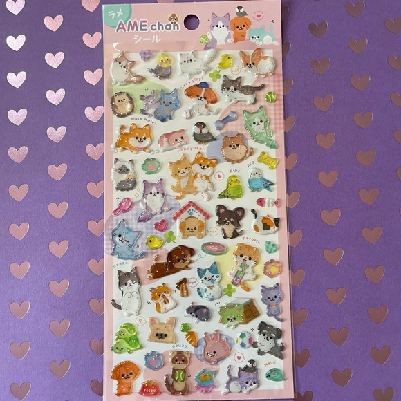 Kawaii stickers Ame Chan dog cat animal - Picture 2 of 4